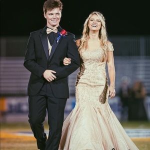 Sherri hill prom dress formal gold